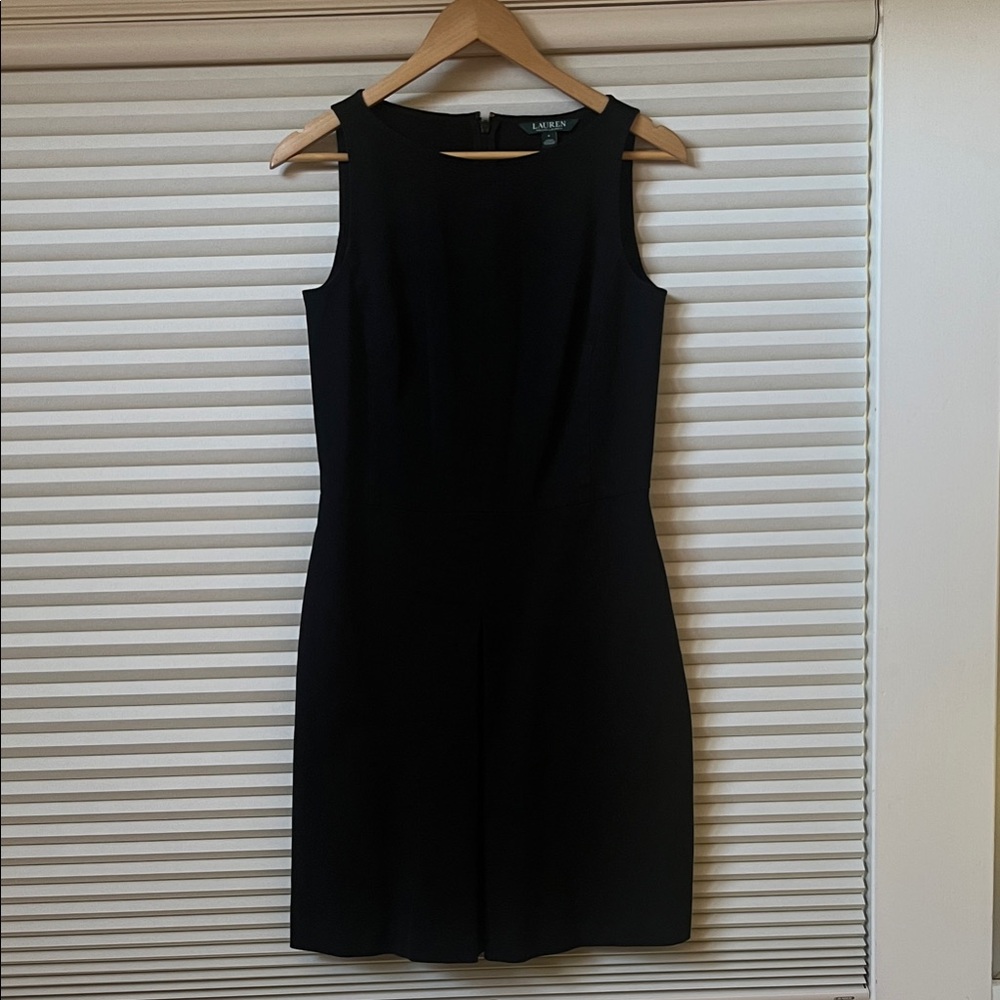 Black Sleeveless pleat front Ralph Lauren Dress